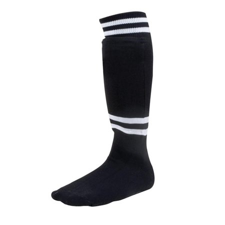 PERFECTPITCH Youth Sock Style Soccer Shinguard; Black - Age 8-10 PE213331